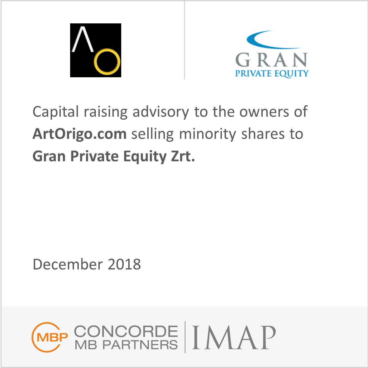 Capital raising advisory services to the owners of ArtOrigo.com